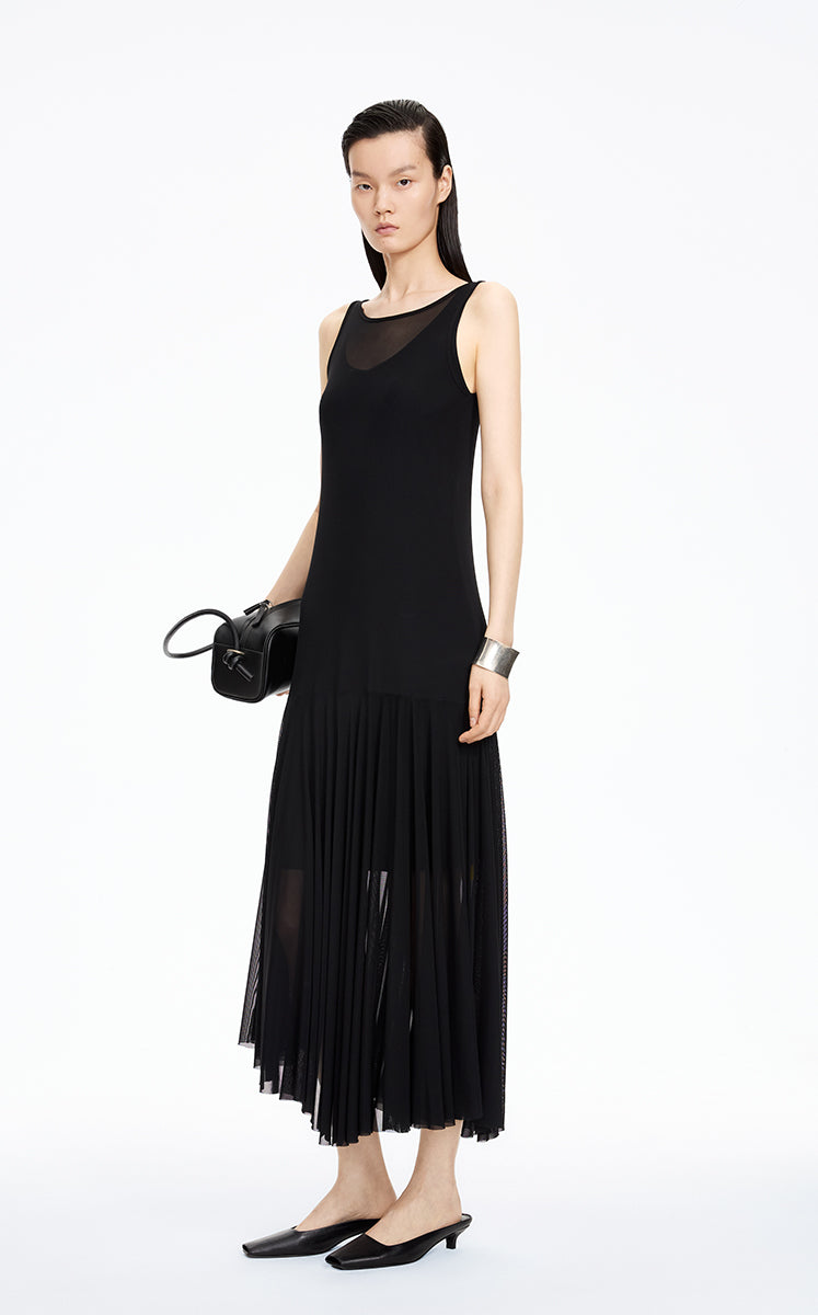 Dress / JNBY Mesh Stretch Slip Maxi Dress