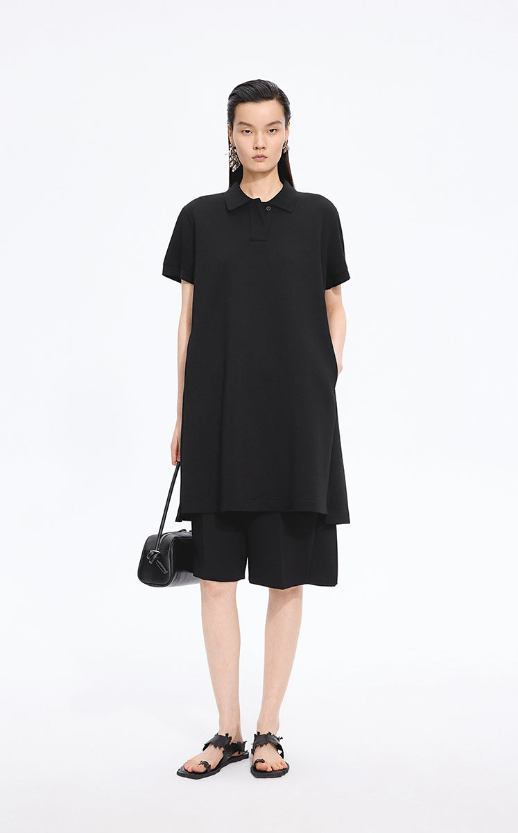 Dress / JNBY Relaxed Polo-Collar A-Line Dress