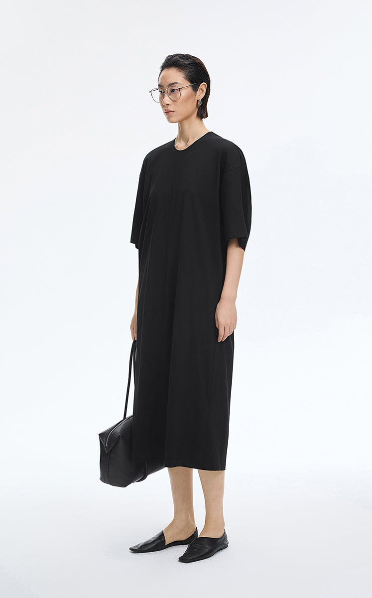Dress / JNBY Relaxed Short-Sleeve Cotton Dress
