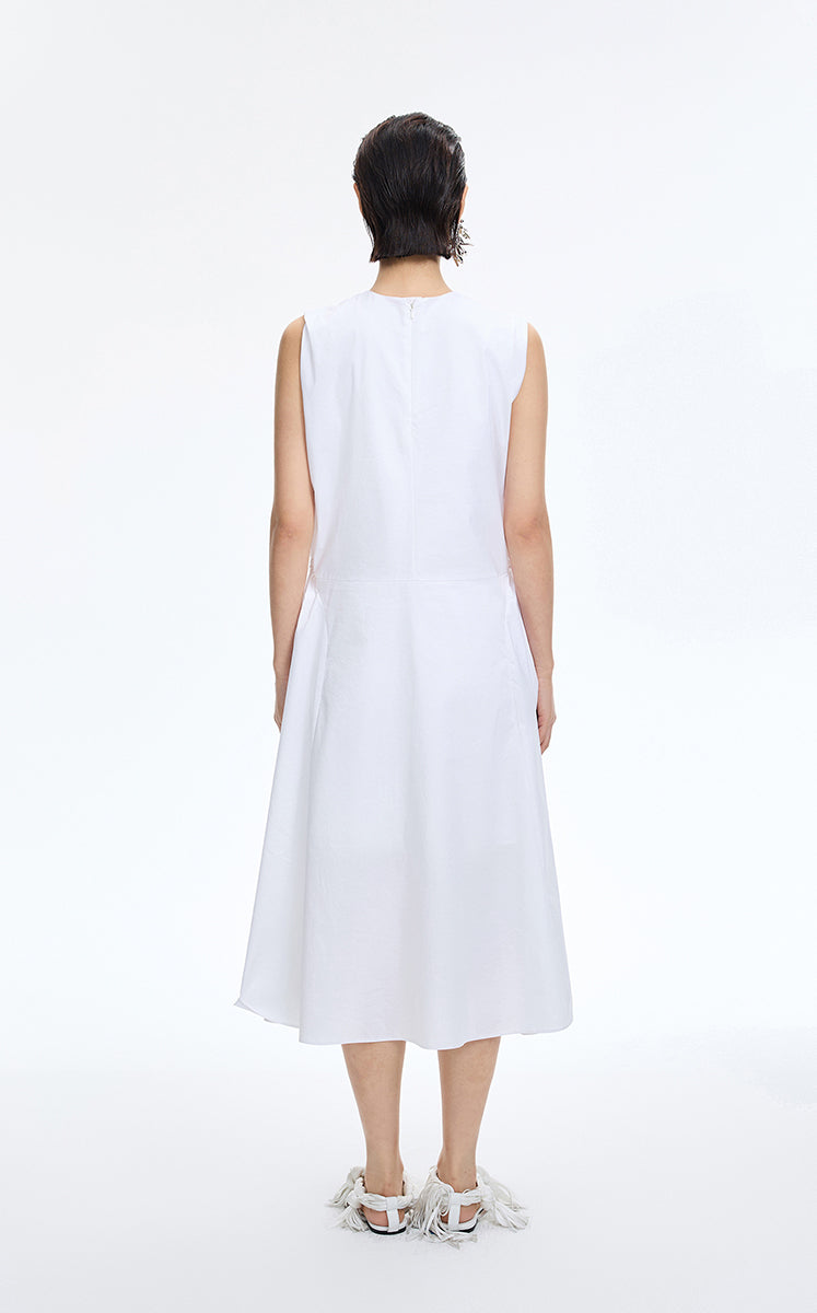 Dress / JNBY Relaxed Twisted-Waist Sleeveless Dress
