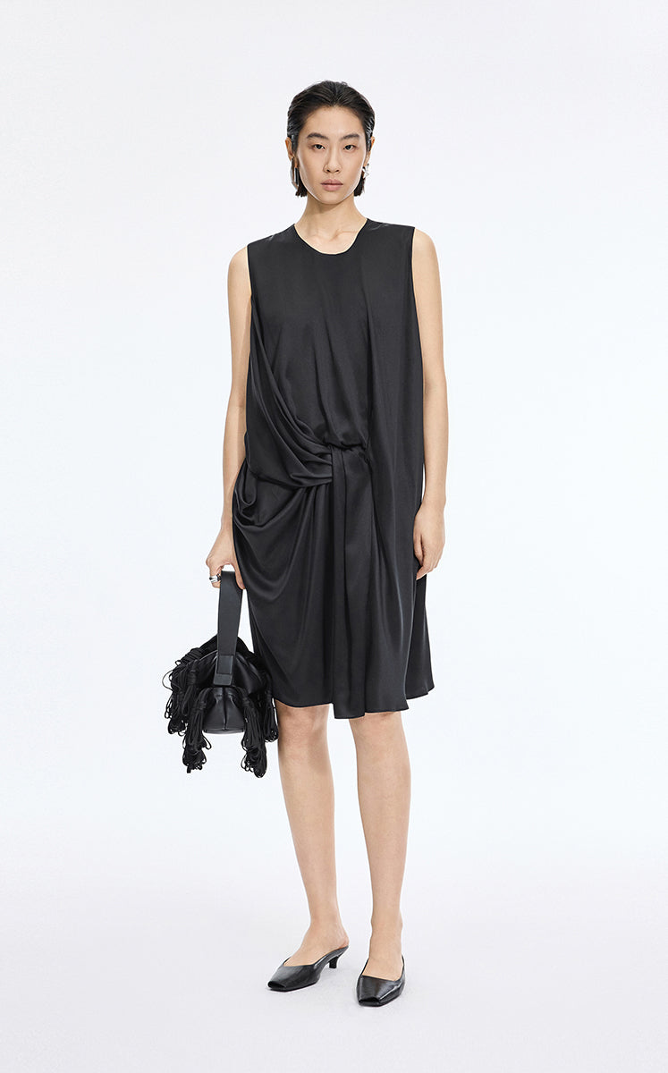 Dress / JNBY Silk Satin Sleeveless Dress