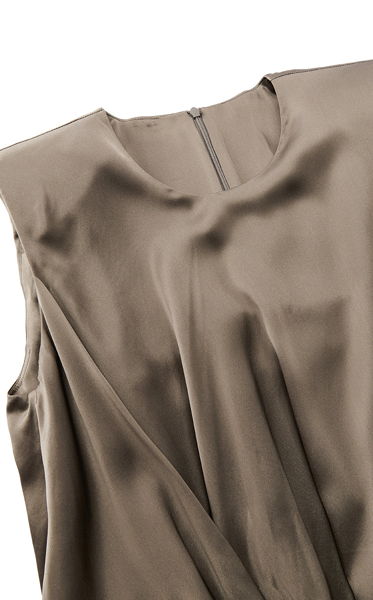 Dress / JNBY Silk Satin Sleeveless Dress