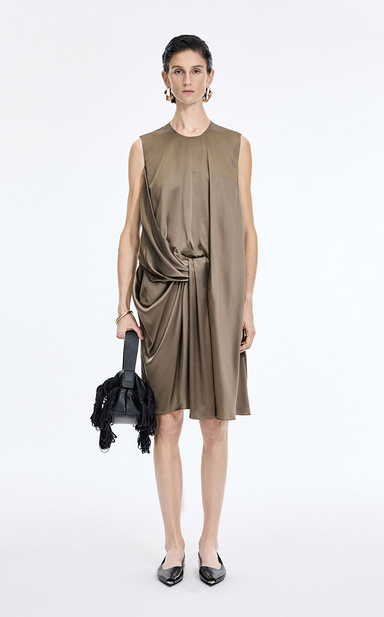 Dress / JNBY Silk Satin Sleeveless Dress