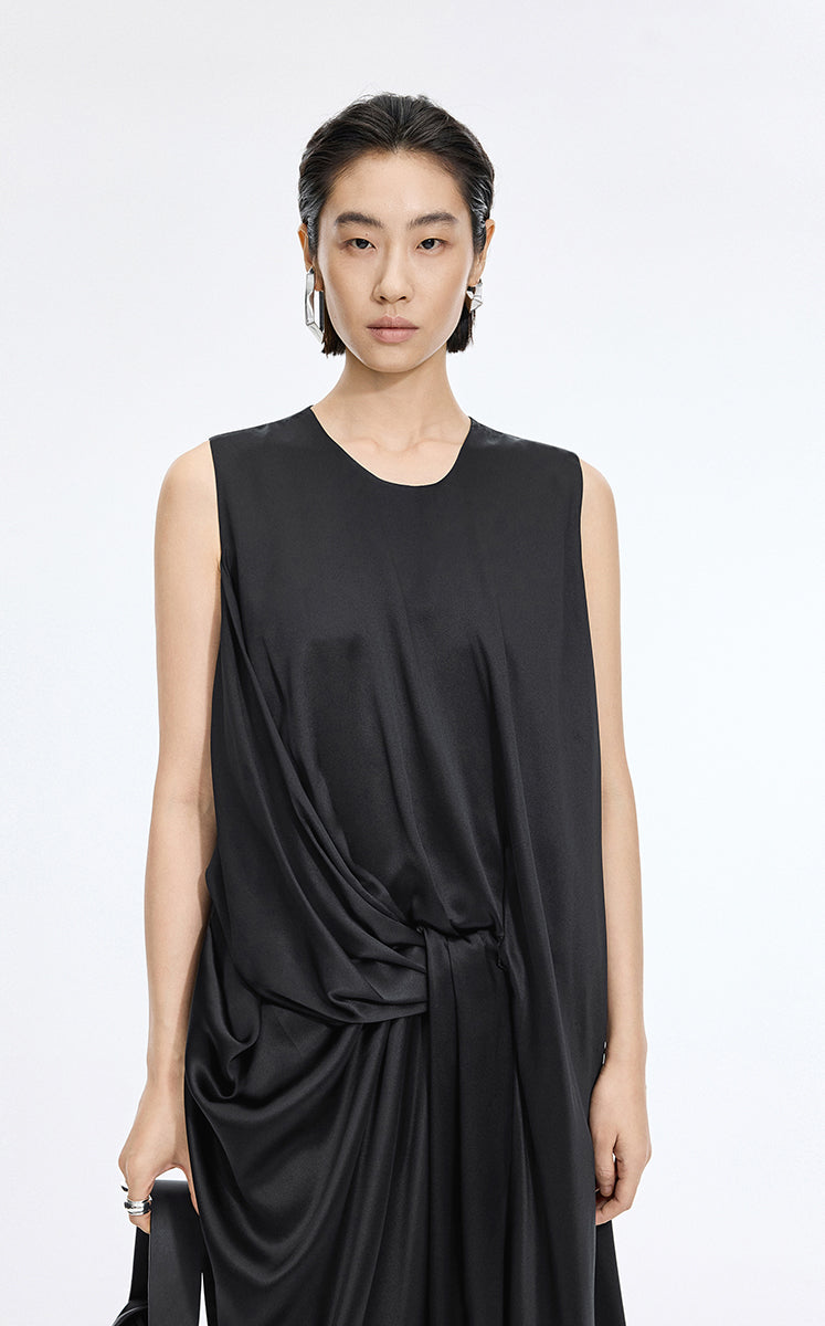 Dress / JNBY Silk Satin Sleeveless Dress
