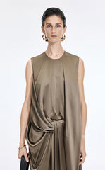 Dress / JNBY Silk Satin Sleeveless Dress