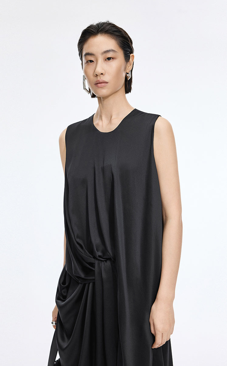 Dress / JNBY Silk Satin Sleeveless Dress