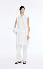 Dress / JNBY Textured Linen-Blend A-Line Sleeveless Dress