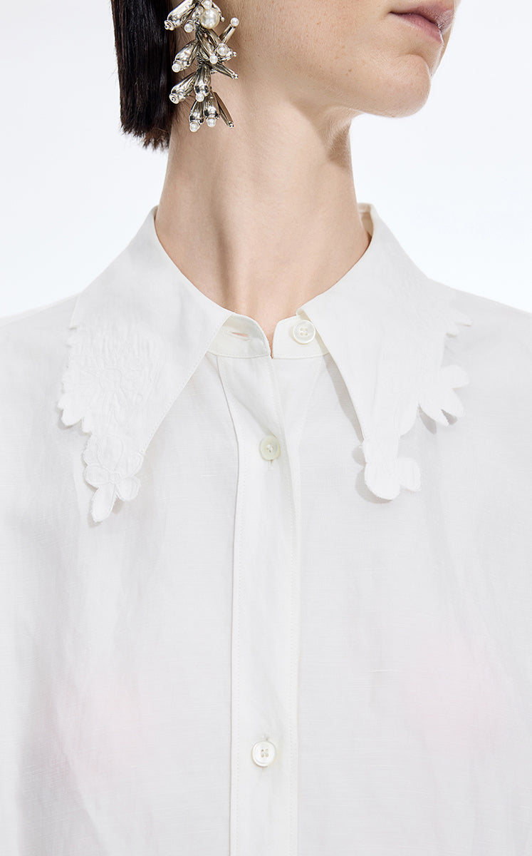 Dress / JNBY Textured Linen-Blend A-Line Sleeveless Dress