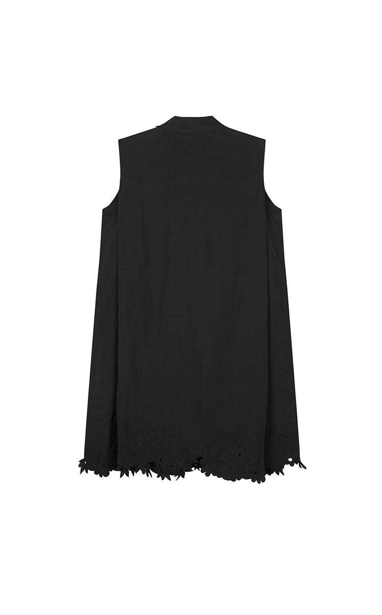 Dress / JNBY Textured Linen-Blend A-Line Sleeveless Dress