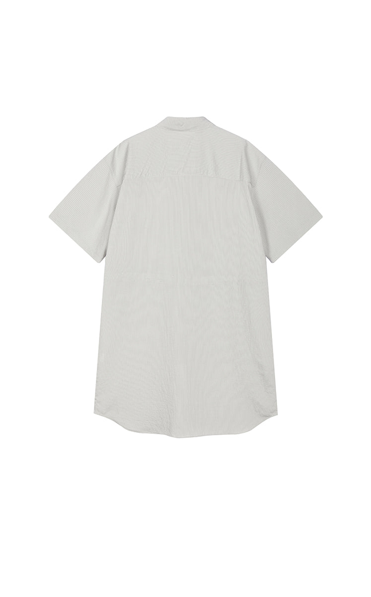 Dress / JNBY Textured Stripe Drawstring Shirt Dress