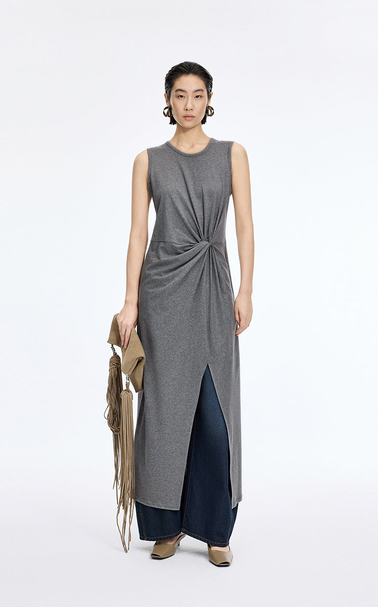 Dress / JNBY Twisted Waist Cotton Maxi Dress