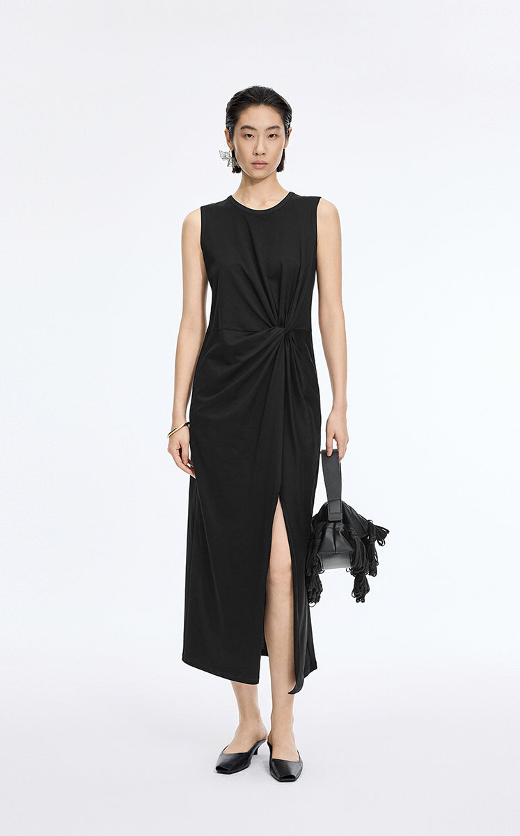 Dress / JNBY Twisted Waist Cotton Maxi Dress