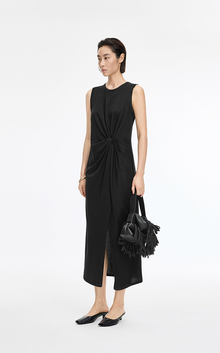 Dress / JNBY Twisted Waist Cotton Maxi Dress