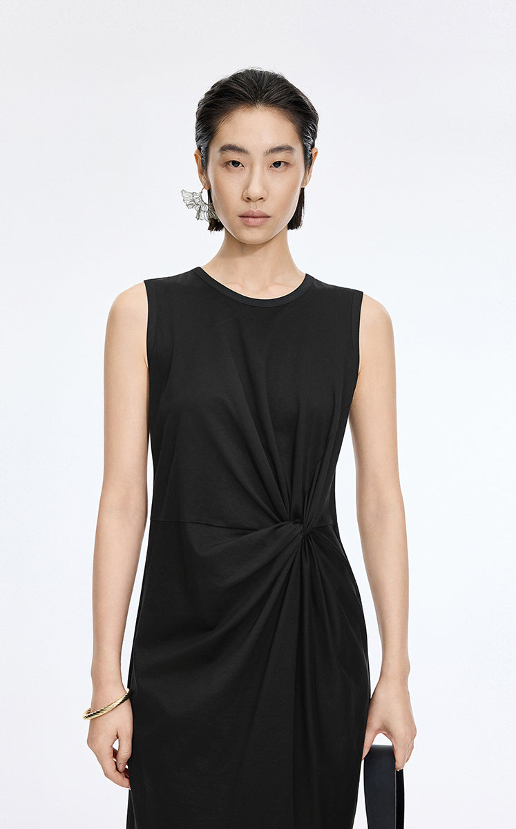 Dress / JNBY Twisted Waist Cotton Maxi Dress