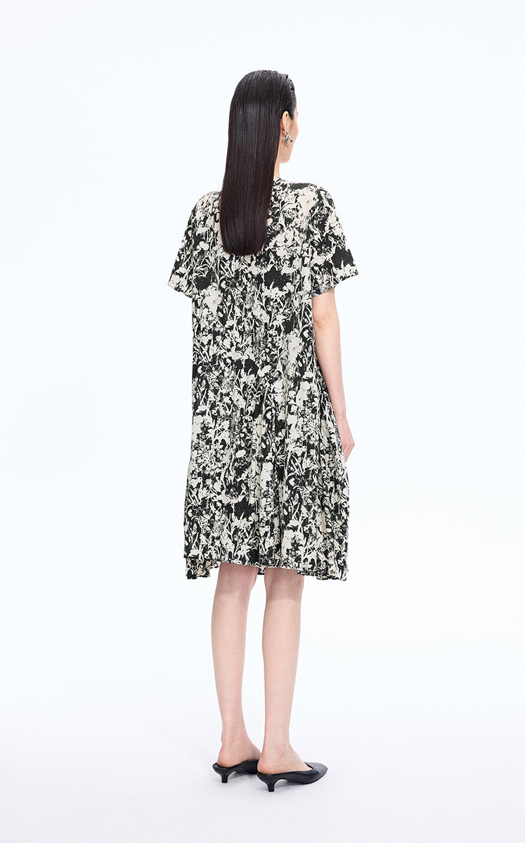 Dress / JNBY Watercolor Floral A-Line Dress