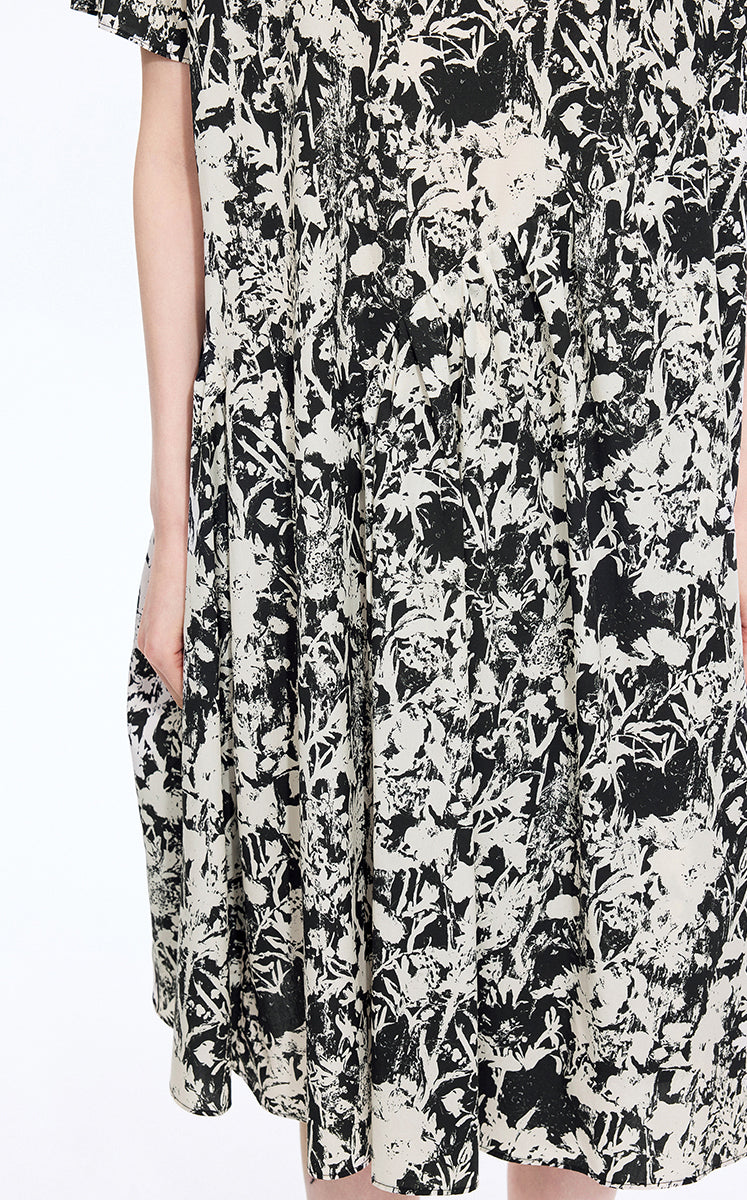 Dress / JNBY Watercolor Floral A-Line Dress