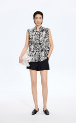 Dress / JNBY Watercolor Floral Sleeveless Shirt Dress