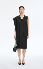 Dress / JNBY Wool Blend Deconstructed Sleeveless Dress