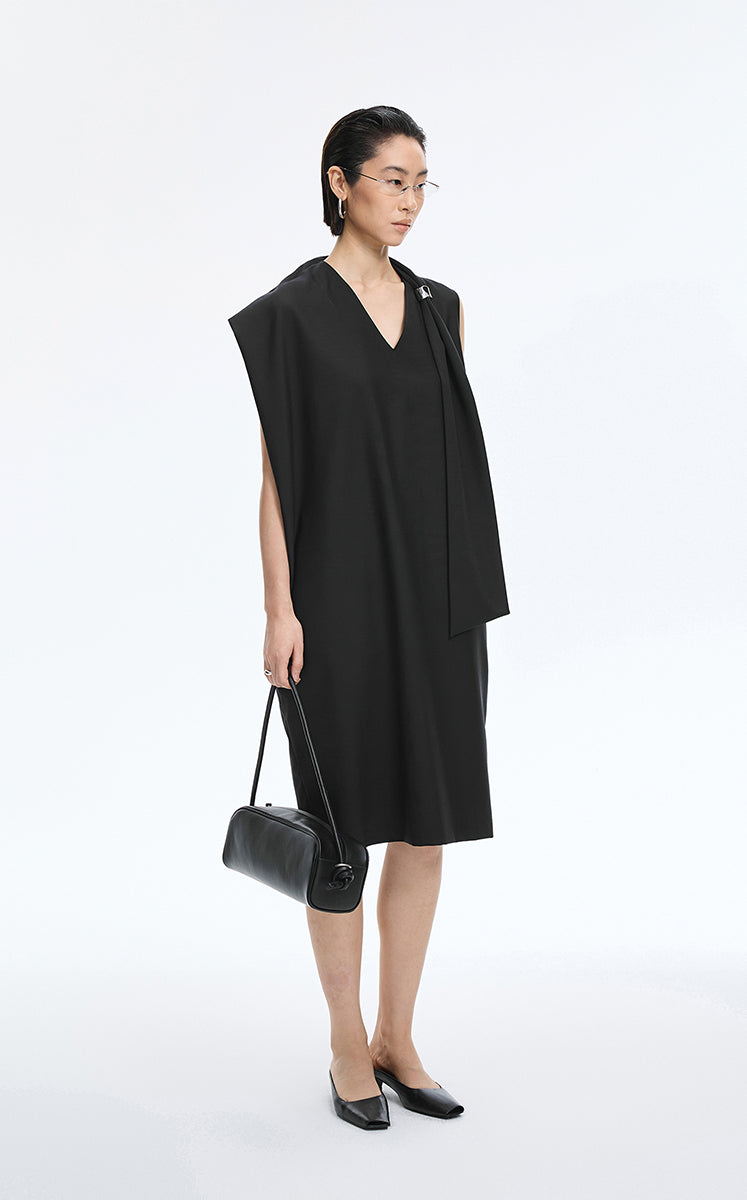Dress / JNBY Wool Blend Deconstructed Sleeveless Dress