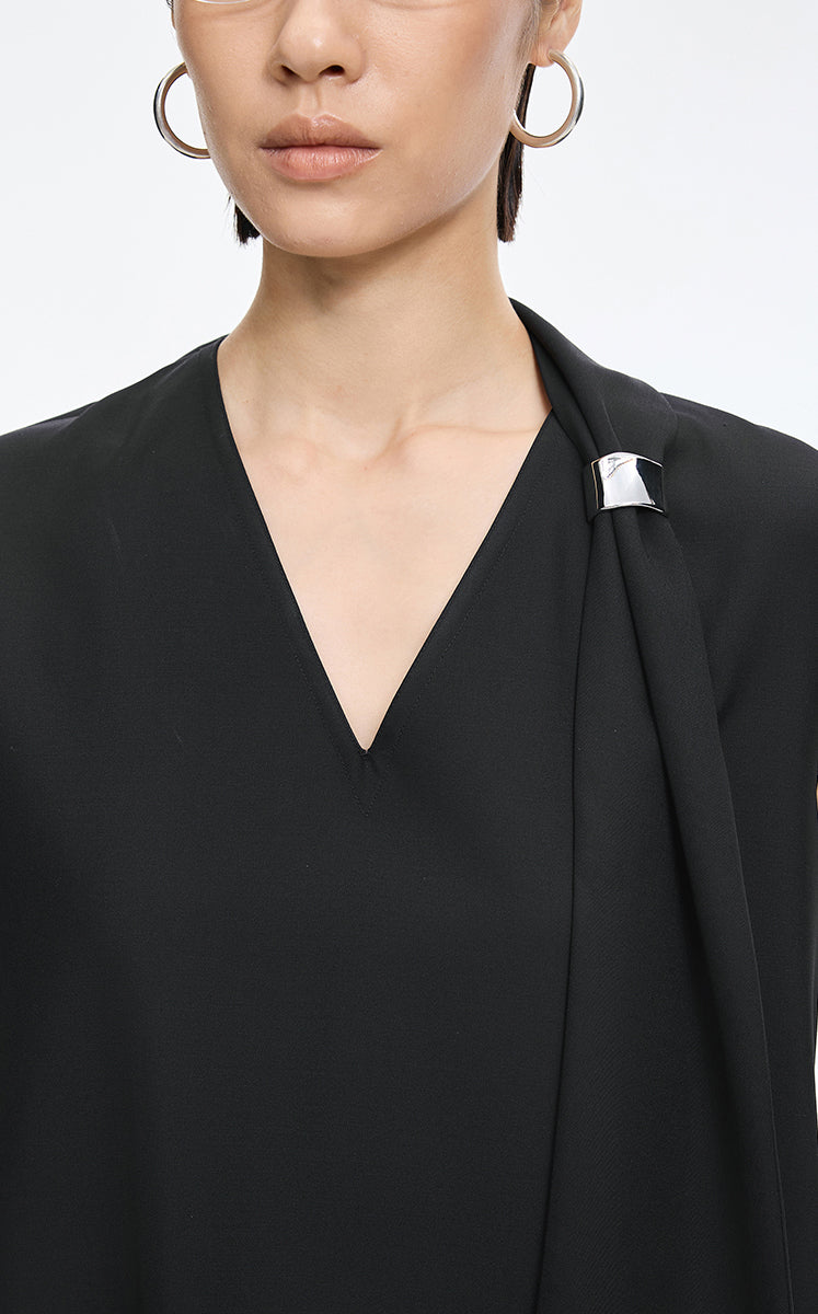 Dress / JNBY Wool Blend Deconstructed Sleeveless Dress