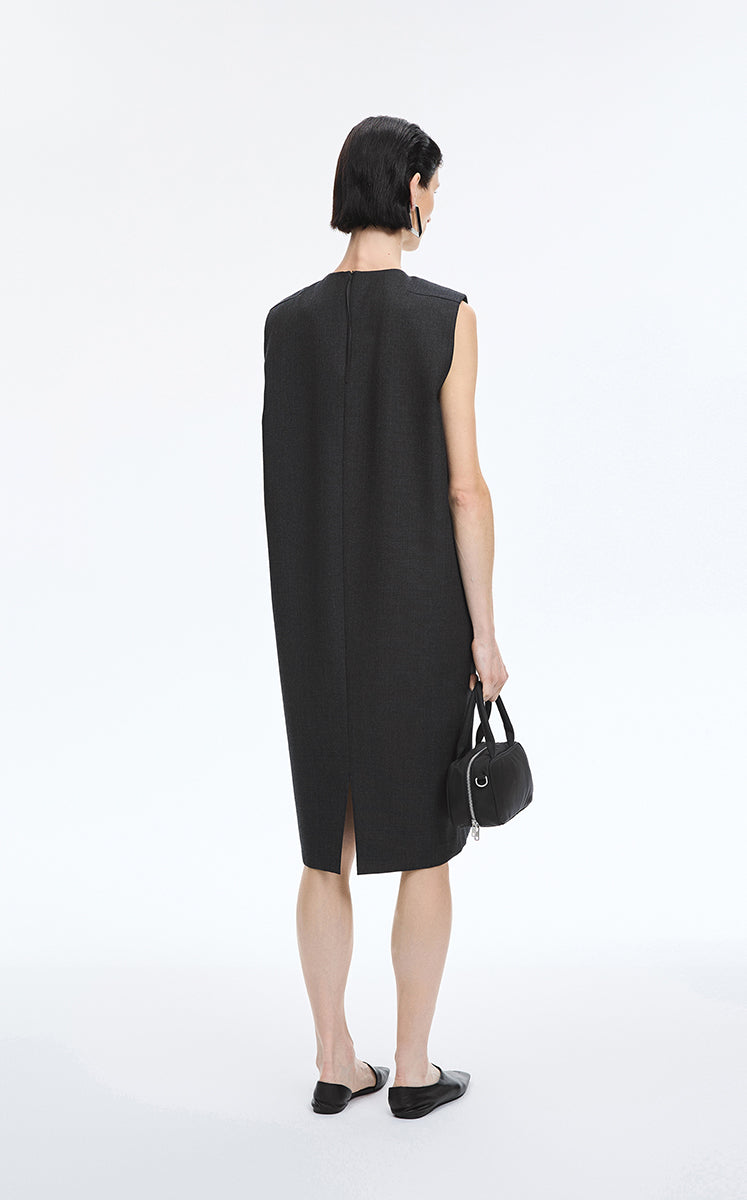 Dress / JNBY Round-Veck Sleeveless Shift Dress