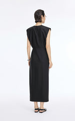 Dress / JNBY Wool X-Line Sleeveless Maxi Dress