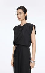Dress / JNBY Wool X-Line Sleeveless Maxi Dress