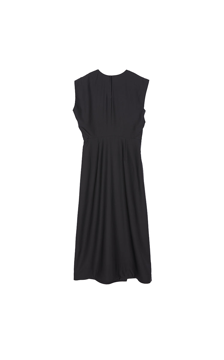 Dress / JNBY Wool X-Line Sleeveless Maxi Dress