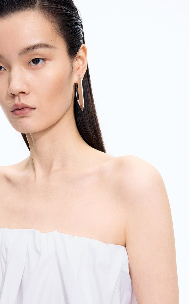 Dress / JNBY Cotton Poplin Strapless Dress