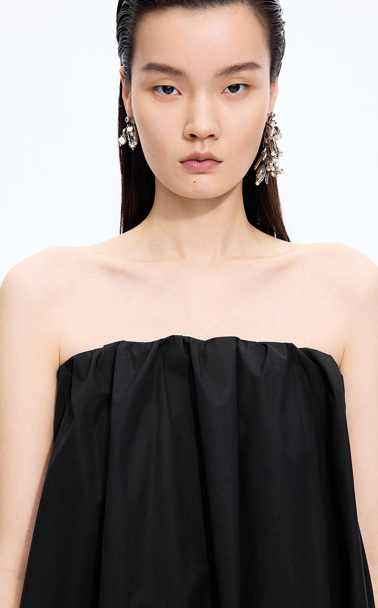 Dress / JNBY Cotton Poplin Strapless Dress