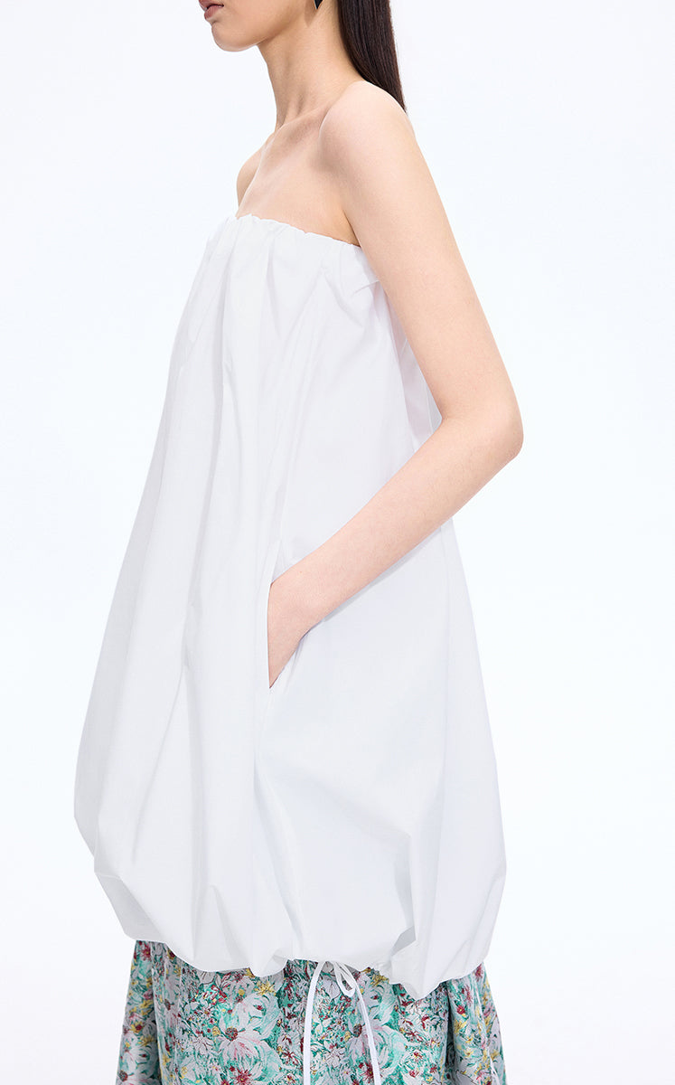 Dress / JNBY Cotton Poplin Strapless Dress