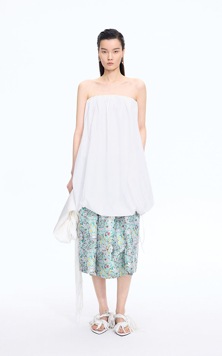Dress / JNBY Cotton Poplin Strapless Dress
