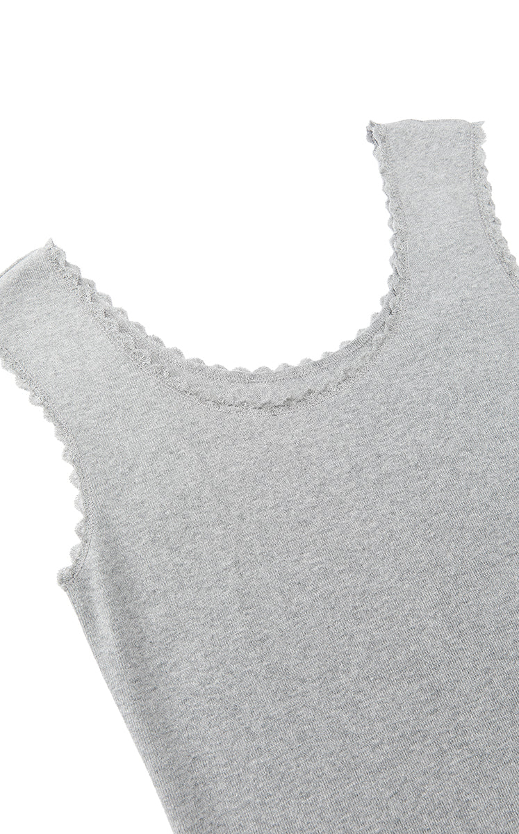 Dress / JNBY Floral Trim Cotton Knit Dress