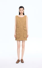 Dress / JNBY Hidden Floral Embroidered Cotton Sleeveless Dress