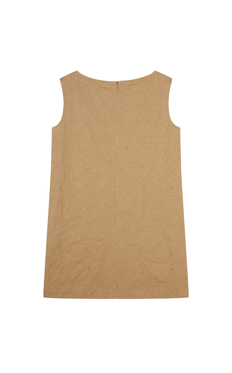 Dress / JNBY Hidden Floral Embroidered Cotton Sleeveless Dress