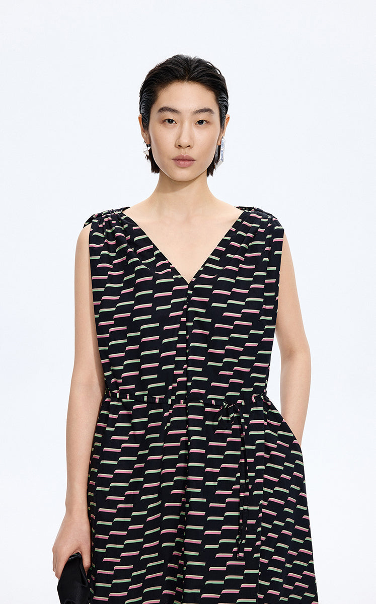 Dress / JNBY Pop Stripe Sleeveless Dress