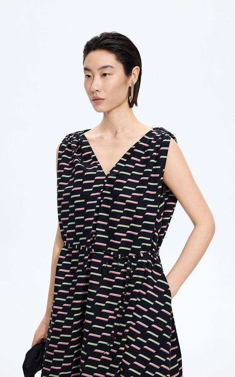 Dress / JNBY Pop Stripe Sleeveless Dress