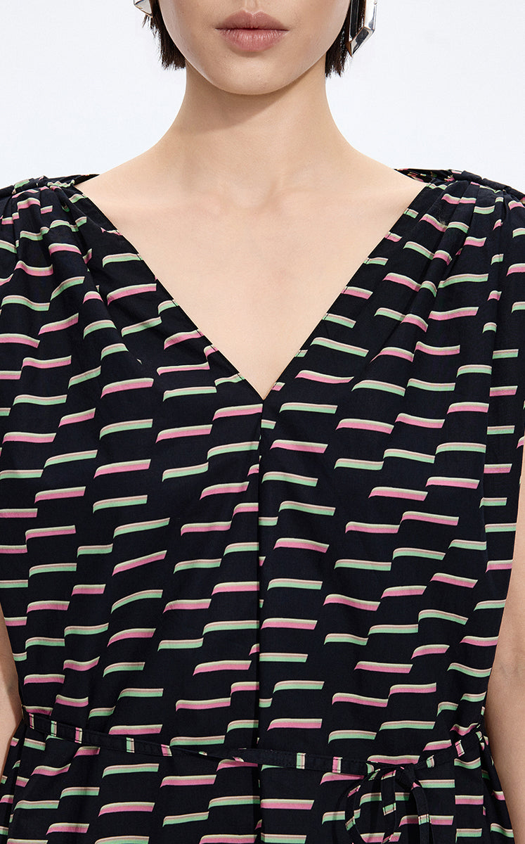 Dress / JNBY Pop Stripe Sleeveless Dress