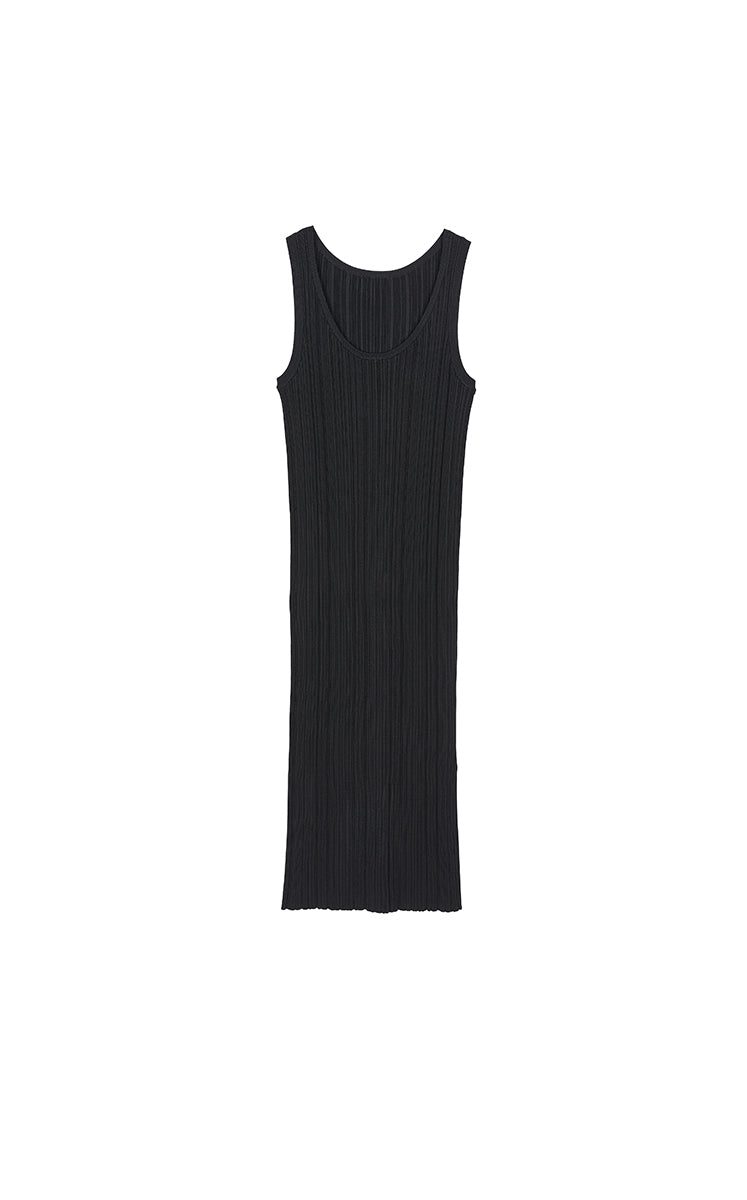 Dress / JNBY Ribbed Knit Sleeveless Dress
