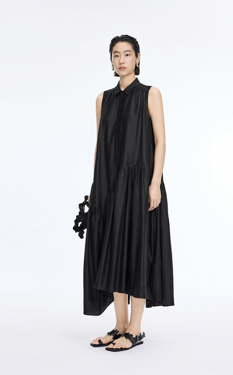 Dress / JNBY Silk-Blend Fishtail Shirt Dress