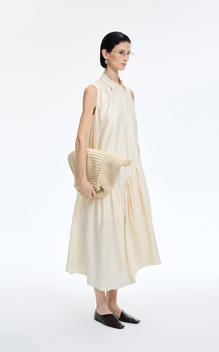 Dress / JNBY Silk-Blend Fishtail Shirt Dress