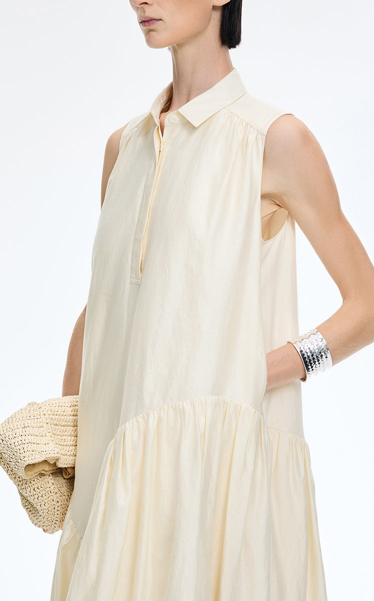 Dress / JNBY Silk-Blend Fishtail Shirt Dress