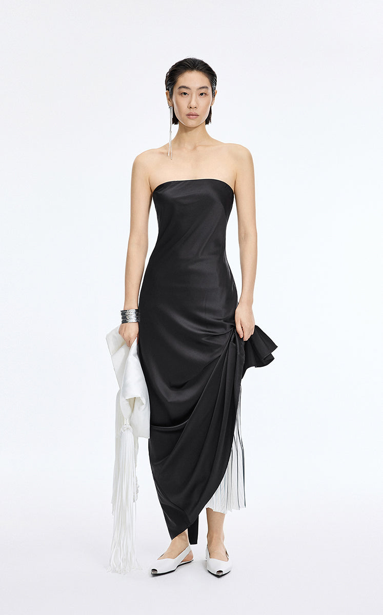 Dress / JNBY Silk Strapless Maxi Dress