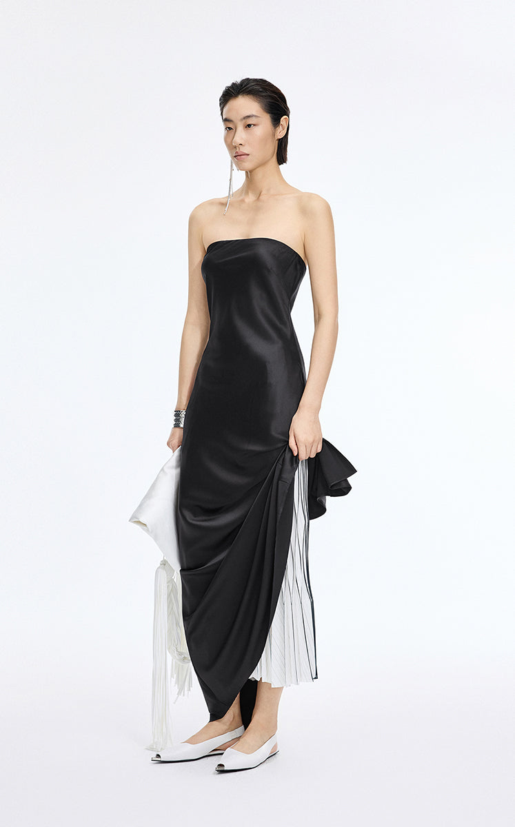 Dress / JNBY Silk Strapless Maxi Dress