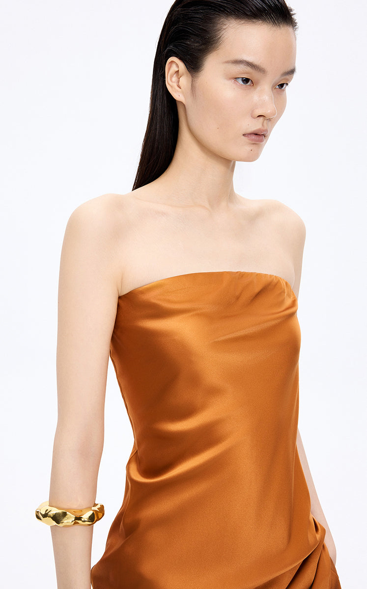 Dress / JNBY Silk Strapless Maxi Dress