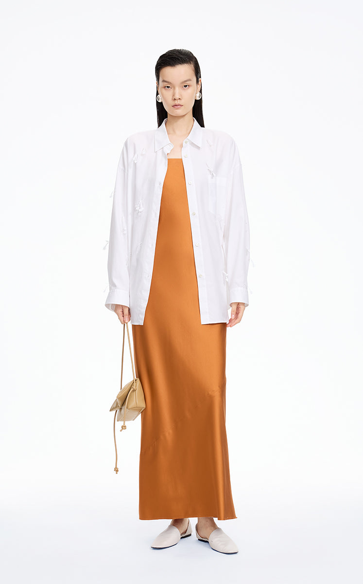 Dress / JNBY Silk Strapless Maxi Dress