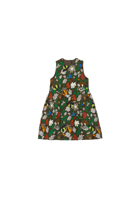 Dress / jnby by JNBY Floral Print A-Line Sleeveless Dress