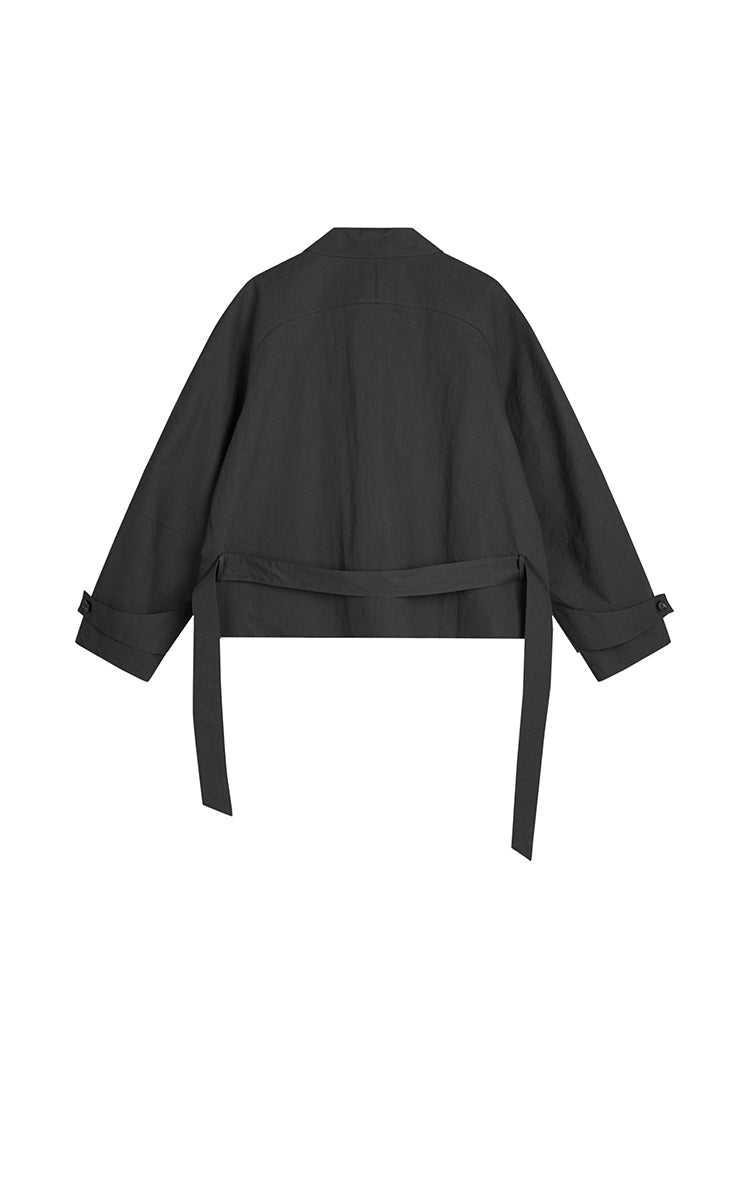 Jacket / JNBY Cropped Belted Raglan Jacket