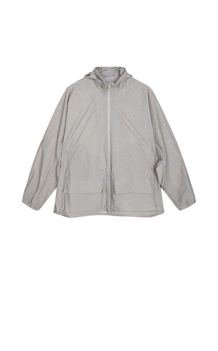 Jacket / JNBY Floral Print Oversized Hooded Jacket