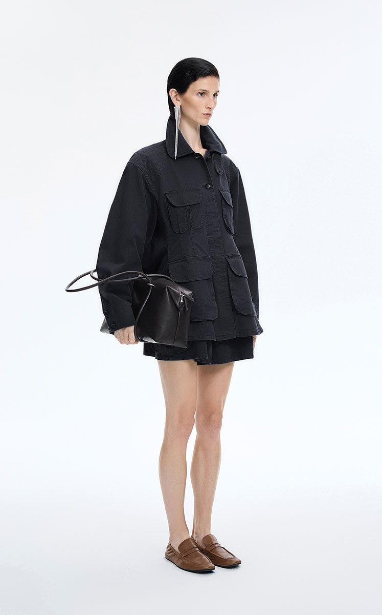 Jacket / JNBY Loose-Fit Cotton Blend Twill Jacket